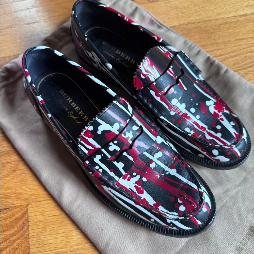 Burberry Loafers Paint Splatter